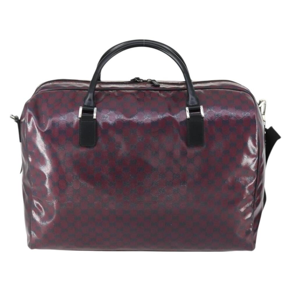 GUCCI GG Crystal Boston Bag Coated Canvas 2way Red Silver 203696 Auth 151447 - Picture 13 of 16
